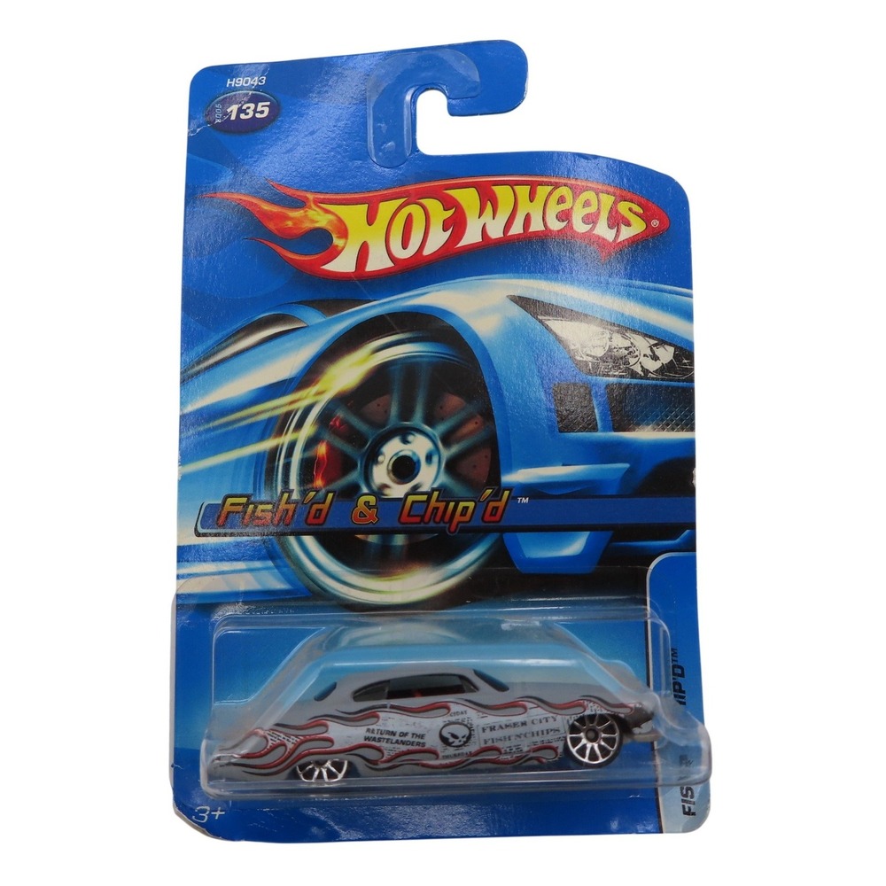 Hot Wheels Fish'd & Chip'd Silver Flame 2006 Mainline 135 H9043 Mattel Diecast